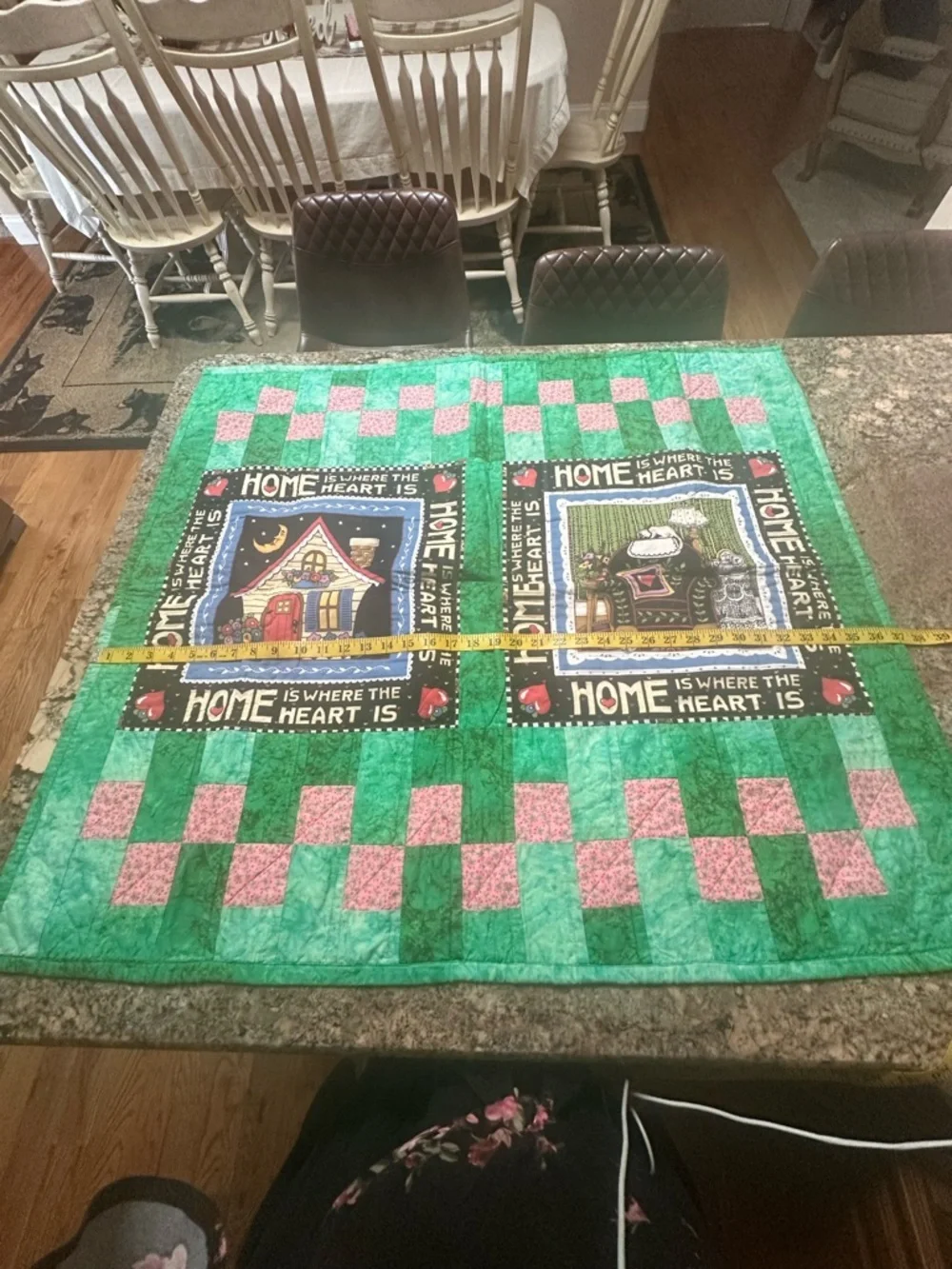 Mary Engelbreit Green, Yellow, Pink Patchwork Storybook Quilt
